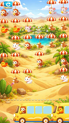 Zoo Parachute Puzzle gameplay